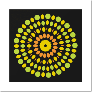 Green Mandala Posters and Art